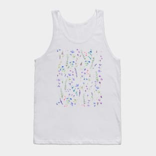 delicate purple wildflowers pattern Tank Top